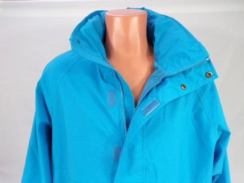 Vintage Eddie Bauer Gore-Tex Jacket Men Large Sky Blue Lined 1/2 Zip Hood K25
