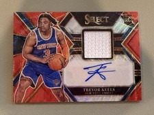 2022-23 Panini Select - Rookie Jersey Autographs Trevor Keels #RJA-TVK Red Wave