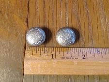 Vintage Silver Plated 5/8 in Round Bridle Headstall Rein Chicago Screw Concho PR