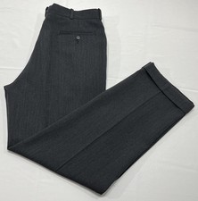 Vintage Polo Ralph Lauren Gray 100 Wool Pants Men  s Sz 35/34 Fit: 35x31.5  