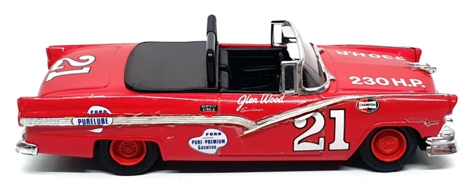 Quartzo 1/43 Scale 1008 - 1956 Ford Fairlane Stock Car #21 G. Wood - Red - Image 3 of 4