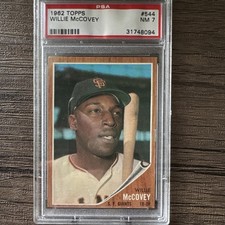 1962 Topps Set Break #544 Willie McCovey HOF (High Number) (Short Print) PSA 7