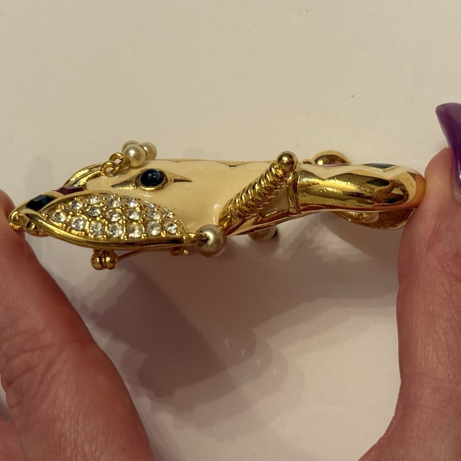 KENNETH JAY LANE KJL MAHARAJA ELEPHANT BROOCH GOL… - image 11