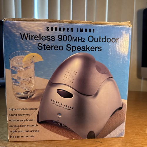 Sharper Image 900 MHz WEATHERPROOF Outdoor Speakers Wireless Remote SR277 - Picture 2 of 12