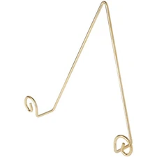 Bard's Shiny Gold Wall Mountable Hanger, 10"H x 10.5"W x 2"D (Plates 10" - 14")