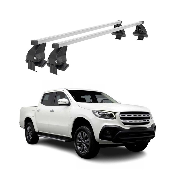 Menabo DachträGer GrundtäGer FüR Mercedes X Klasse 470 2017-2020 50Kg Silber 2X-image