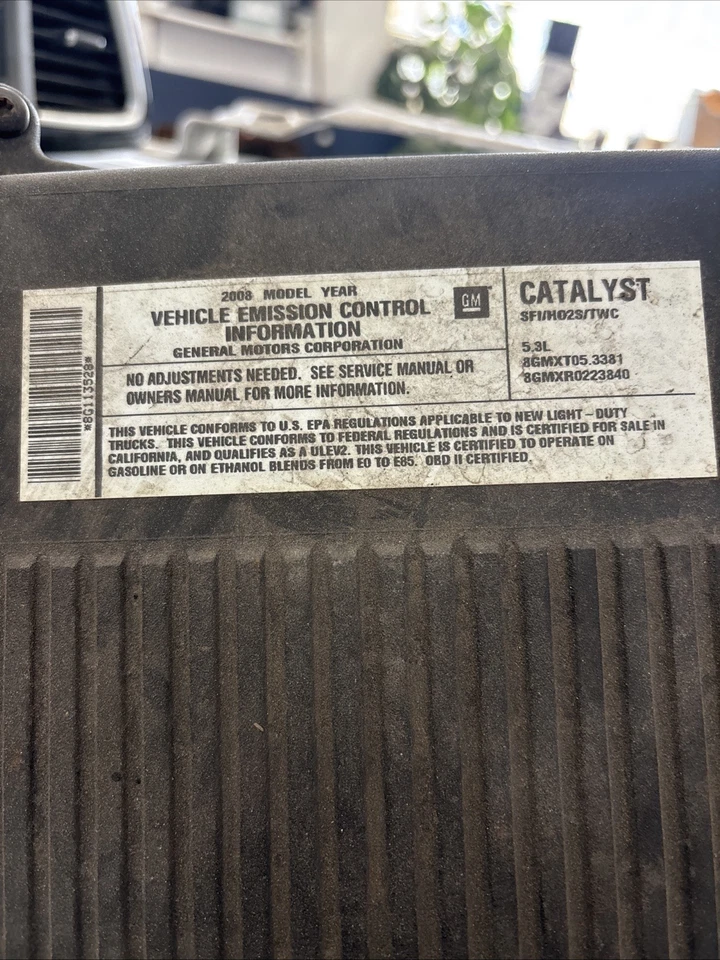 Chevy Silverado 1500 Suburban Tahoe 2007 2008 fabricante de equipos originales caja de filtro de aire de 5,3 L Foto 3 de 4