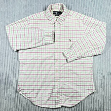 Ralph Lauren Classic Fit Button Down Shirt Men's 16.5 Plaid Spring Easter Preppy