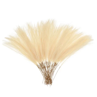 50 Pcs Faux Pampas Grass 52cm/20.5" Dried Pampas Grass Decor, Beige - Imagen 1 de 4