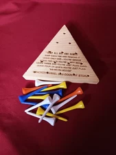 Cracker Barrel Peg Game Classic Brain Teaser Wood Triangle Plastic Pegs
