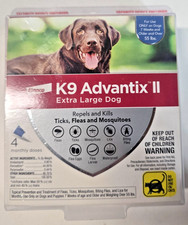 Elanco K9 Advantix II for Extra Large Dogs Over 55lbs 4 Monthly Dose 4103