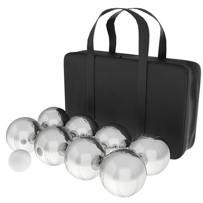 Petanque Boules Set for Bocce Ball 8 Steel Tossing Balls in Case Backyard Game