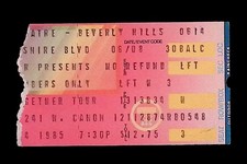 Turtles Gary Lewis Buckinghams Grass Roots 6/14/85 Beverly Hills Ticket Stub!