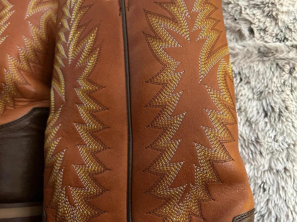 Botas Justin Cuero Avestruz Genuino Superior Suela de Goma Talla 9 D Usadas en Excelente Condición Foto 4 de 4