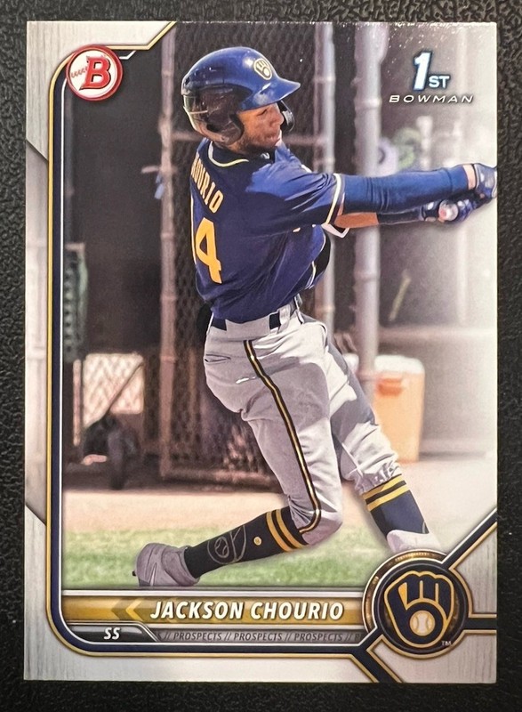 2022 Bowman Jackson Churio 1st Bowman Rookie RC #BP-79 Milwaukee Brewers