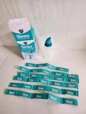 Vicks Sinex Saline Nasal Rinse Starter Kit Drug Free Saline EXP 2027,Please Read