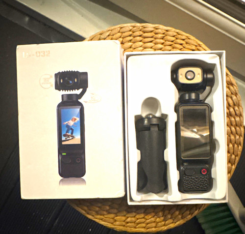 U-032 4K Action Camera Handheld Gimbal Kit, 2in Screen, USB-C, Black