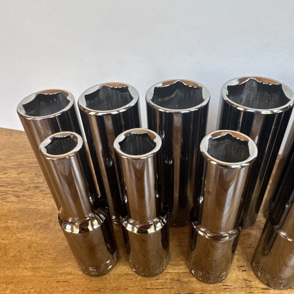 Craftsman Overdrive 11 pc. 1/2" Drive 6 pt. SAE Deep Socket Set 3/8'' - 1'' - Image 3 of 4