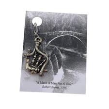 NEW Gist Jewellery Shop Scottish Bagpipe Silver Charm Robert Burns Scotland Gift