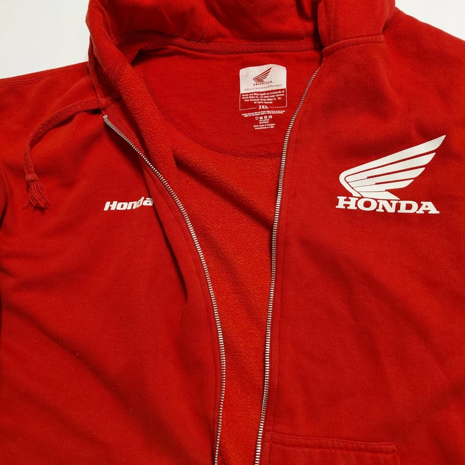 Sudadera con Capucha Vintage Honda Motocross Racing Talla 3XL Cremallera Completa Foto 2 de 4