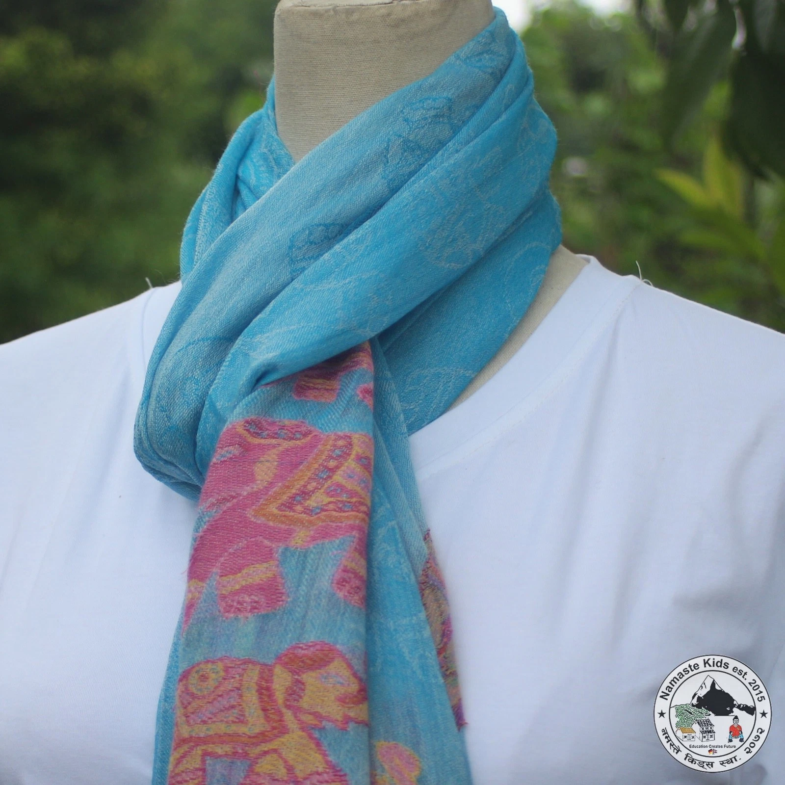 Cashmere Scarf 'Simba (संब)' - Handcrafted From Nepal, Lightweight Scarf