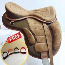 Sillín polo sintético sin árboles equino caballo inglés multiusos con estribos