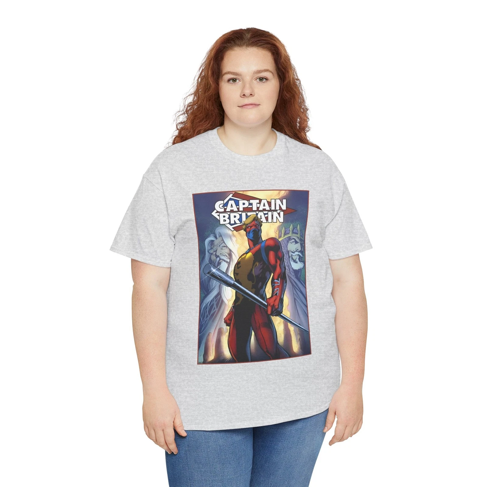 Captain Britain T-Shirt - Alan Davis Art - Excalibur Leader - Marvel Comics