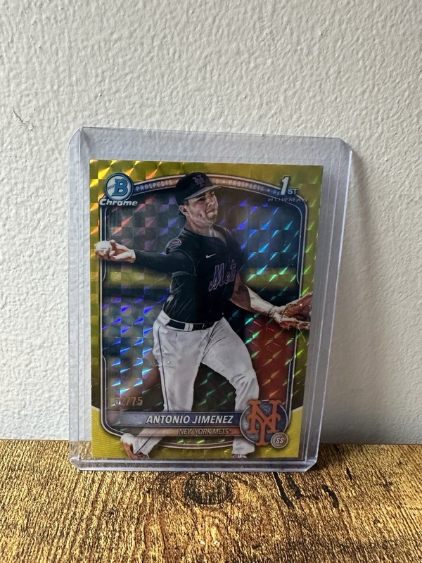 2025 Bowman Draft Chrome Antonio Jimenez #BDC-56 Yellow Geometric Refractor /75