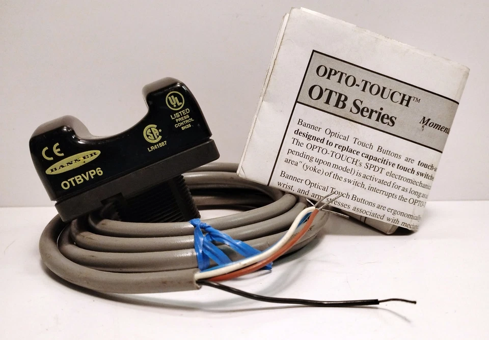 Banner Engineering OTBVP6 28589 10-30 V DC Optical Touch Button W/ 6.5 ft Cable - Image 2 of 4