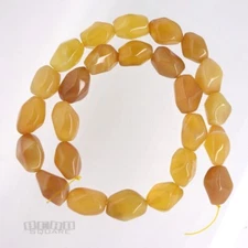 15.8" Natural African Honey Yellow Opal Tumble Nugget Beads ap. 12 x 16mm #20166