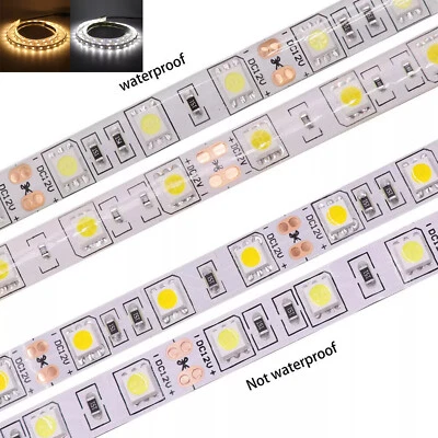 XUNATA 12V LED Strip Lights 5050 SMD Warm/Cool White 60led/m Flexible Tape Waterproof