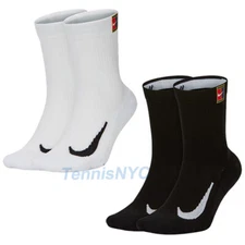 NIKE Court Multiplier Cushioned Tennis Crew Socks 2 Pairs Unisex SK0118, DA6680