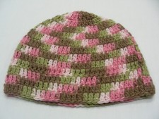 MULTI-COLOR - HAND KNITTED - ONE SIZE STOCKING CAP BEANIE HAT 