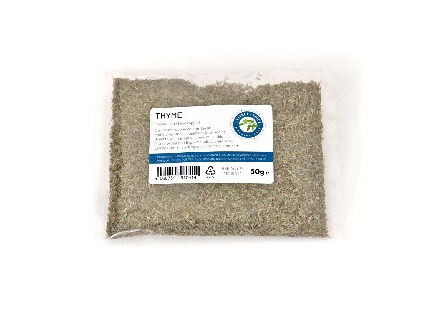 Chopped Dried Thyme 50g - Selected for the Best Quality - Premium Food Grade