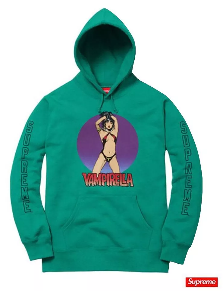 Supreme Vampirella Hooded Sweatshirt Aqua Size Large SS17 Box Logo New  Hoodie