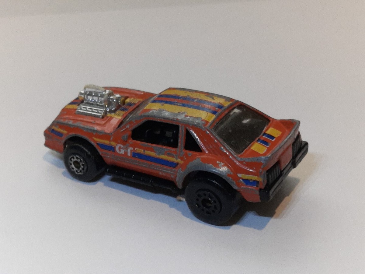 Vintage Matchbox 1983 Ford Mustang GT Fox Body Blown Engine 1:64