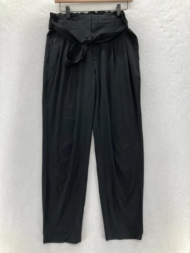 Athleta Skyline Pant II Women's 6 Black Stretch Tie Waist Slim Taper Ankle City