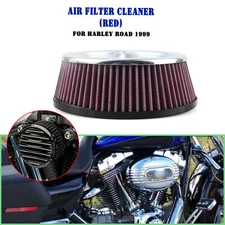 Red Motorcycle Air Filter Cleaner Intake Element For Harley Road 1999 Road King