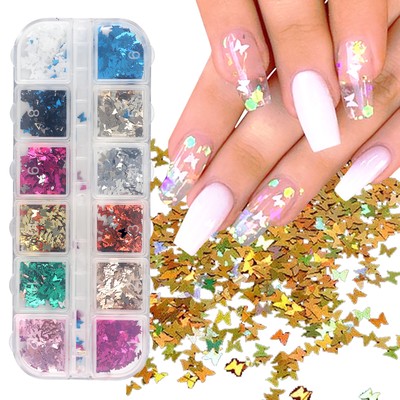 Download Nail Glitter Sequins Holographic Laser Butterfly Flakes Nail Art 3d Decoration 619960787380 Ebay
