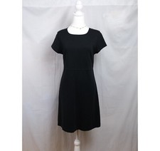 Everlane Weekend Swing Mini Dress Womens Medium Black Short Sleeves Mock Neck