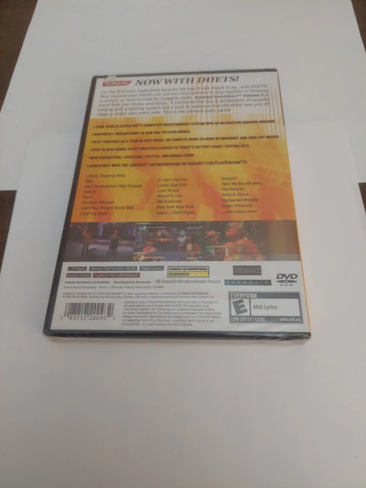 Karaoke Revolution Volume 3, PlayStation 2,  Sealed, Brand New - Image 2 of 3