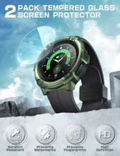 SUPCASE Unicorn For Galaxy Watch 5 Pro (45mm) Bands Case w/ 2 Pack Screen Cover