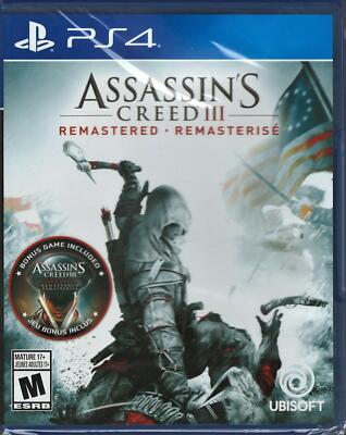 Assassin''s Creed III: Remastered PS4 (Brand New Factory Sealed US Version) Play
