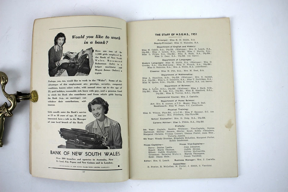 AD ALTIORA The Magazine of The North Sydney Australia Girls High School 1951 - Image 2 of 4