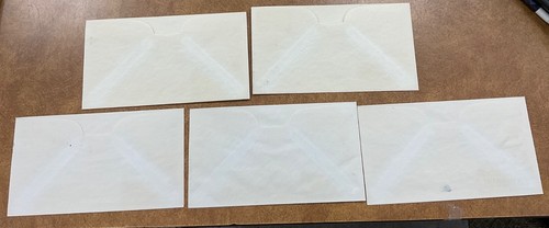 C39 C42-45 Fluegel 1949 5 FDCs Multi-color cachets. - Picture 3 of 5