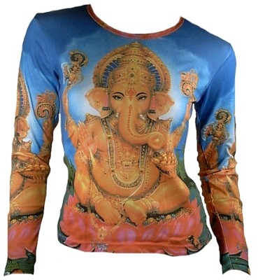 FL16 Ganesh Ganesha Hindu Religion Tattoo Festival Ink Langarm T-SHIRT S M