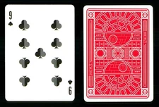Playing card Star Wars Dark Side Red - 9 of Clubs ZT 24
