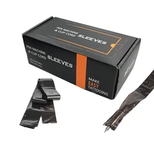 EZTAT2 Tattoo Clip Cord Covers - 100 Pcs Clip Cord Covers for Tattoo Machine, Bl