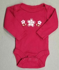 Baby Girl Nwot Babies R Us Preemie Plum Colored Flower Bodysuit