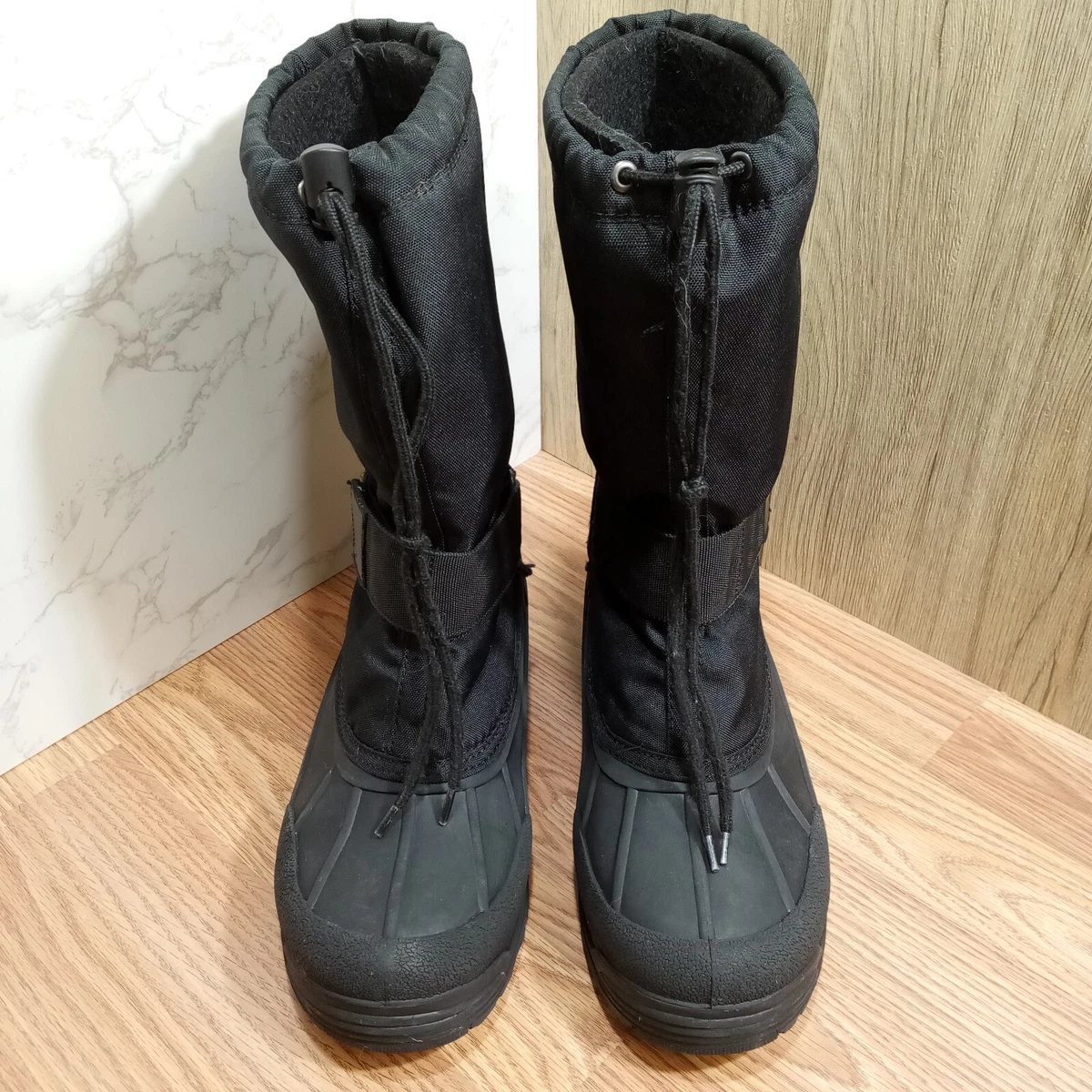 Marks And Spencer Mens Black Rubber Snow Boot Boot UK